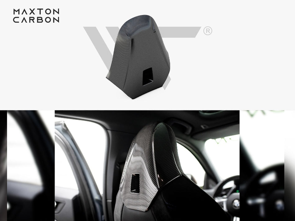 Maxton Design Carbon Fiber Headrests BMW 1 F40 M135i - CF-BM-1-40-M-SC1-245-P - Image 1