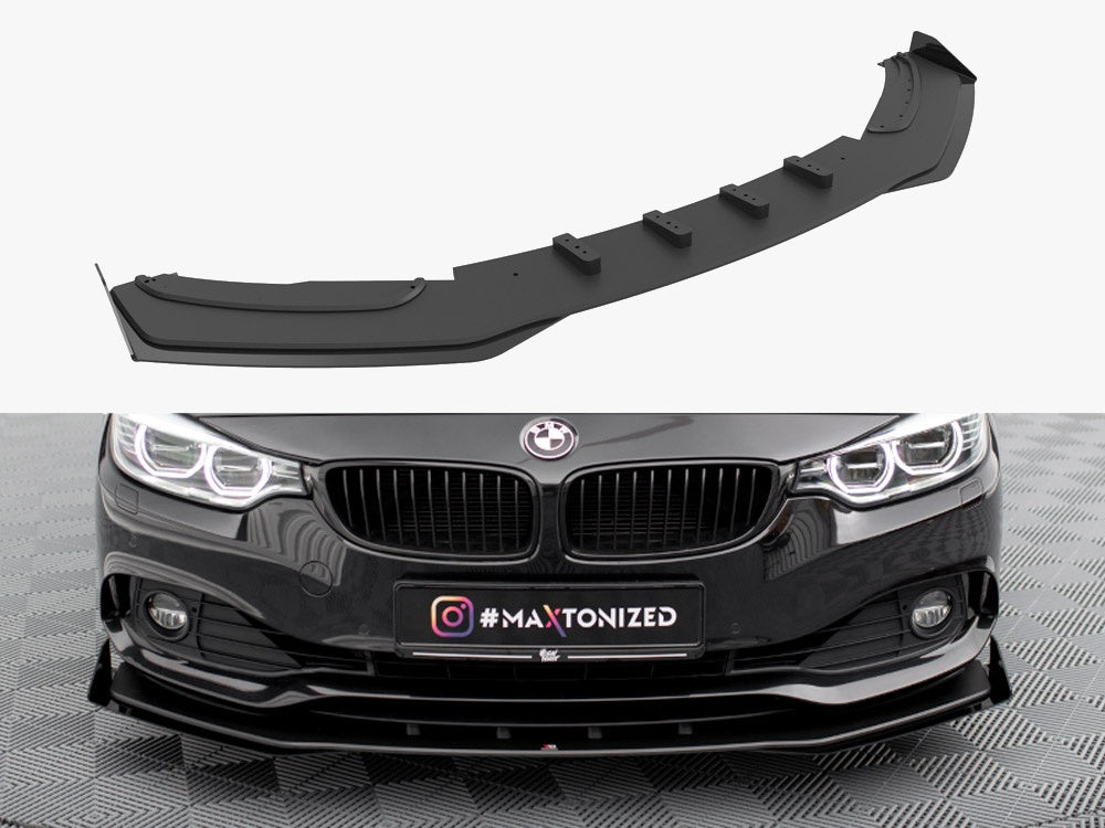 Maxton Design Street PRO Front Splitter + Flaps BMW 4 Gran Coupe F36 - BM4F36GCCNC-FD1B+FSF1G - Image 1