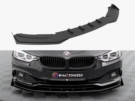 Maxton Design Street PRO Front Splitter + Flaps BMW 4 Gran Coupe F36 - BM4F36GCCNC-FD1B+FSF1G - Image 1