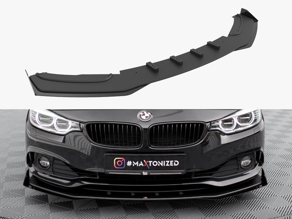 Maxton Design Street PRO Front Splitter + Flaps BMW 4 Gran Coupe F36 - BM4F36GCCNC-FD1B+FSF1G - Image 1