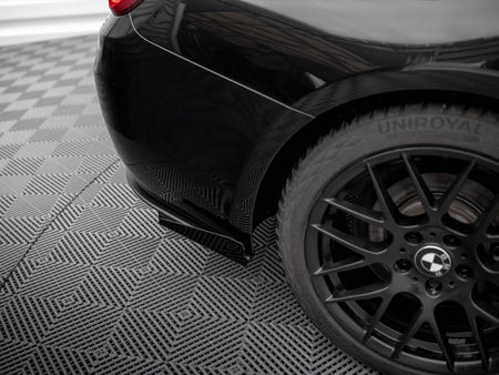 Street PRO Rear Diffuser + Flaps BMW 4 Gran Coupe F36 - Black-Red + Gloss Flaps