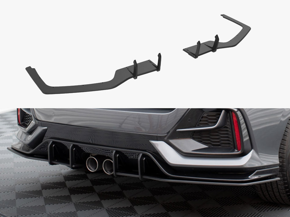 Maxton Design Street PRO Rear Side Splitters V.1 Honda Civic Sport Mk10 Facelift - HOCI10SPORTCNC-RSD1B - Image 1