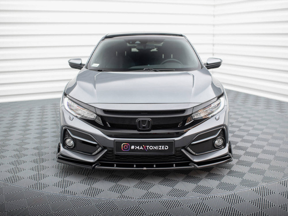Maxton Design Front Splitter V.1 + Flaps Honda Civic Sport Mk 10 - HO-CI-10-SPORT-FD1G+FSF1B - Image 3