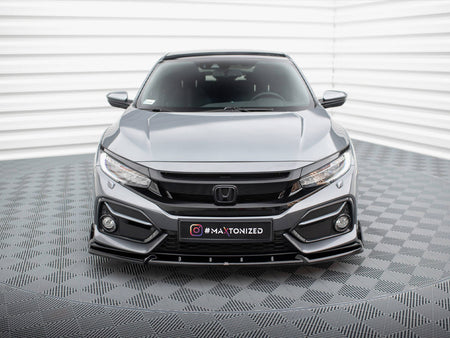 Maxton Design Front Splitter V.1 + Flaps Honda Civic Sport Mk 10 - HO-CI-10-SPORT-FD1G+FSF1B - Image 3