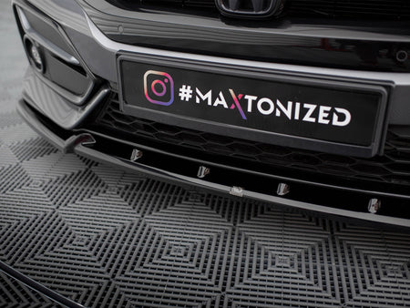 Maxton Design Front Splitter V.1 + Flaps Honda Civic Sport Mk 10 - HO-CI-10-SPORT-FD1G+FSF1B - Image 5