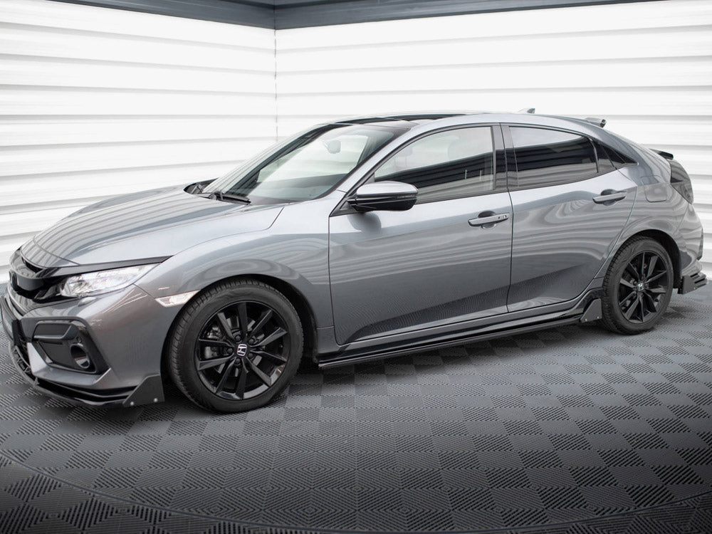Maxton Design Side Skirts Diffusers + Flaps Honda Civic Sport Mk 10 - HO-CI-10-SPORT-SD1G+SF1B - Image 2
