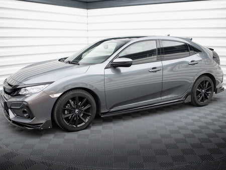 Maxton Design Side Skirts Diffusers + Flaps Honda Civic Sport Mk 10 - HO-CI-10-SPORT-SD1G+SF1B - Image 2