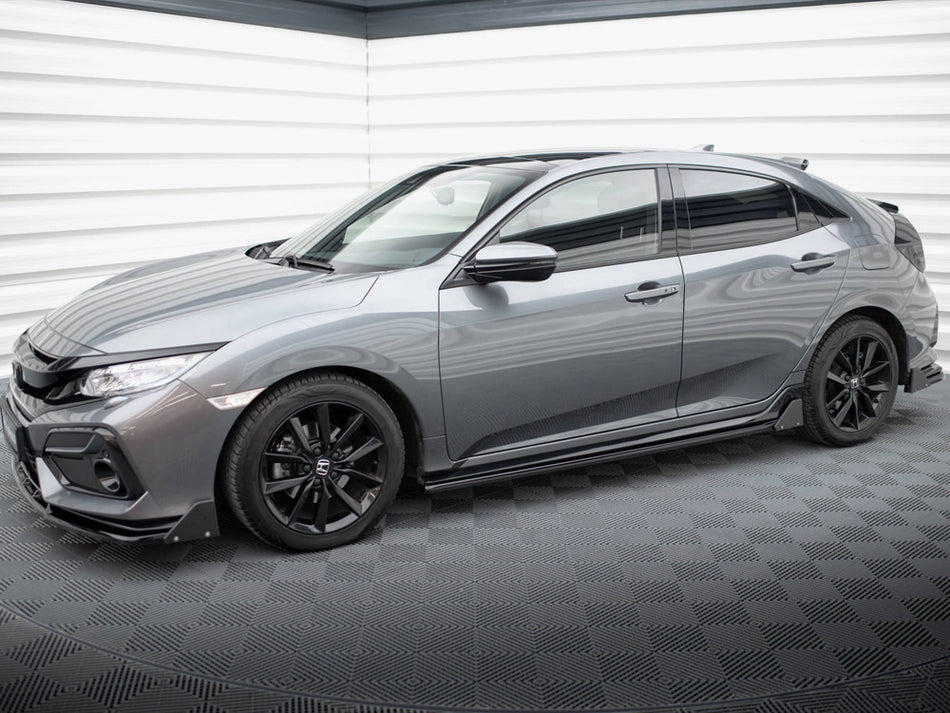 Maxton Design Side Skirts Diffusers + Flaps Honda Civic Sport Mk 10 - HO-CI-10-SPORT-SD1G+SF1B - Image 2