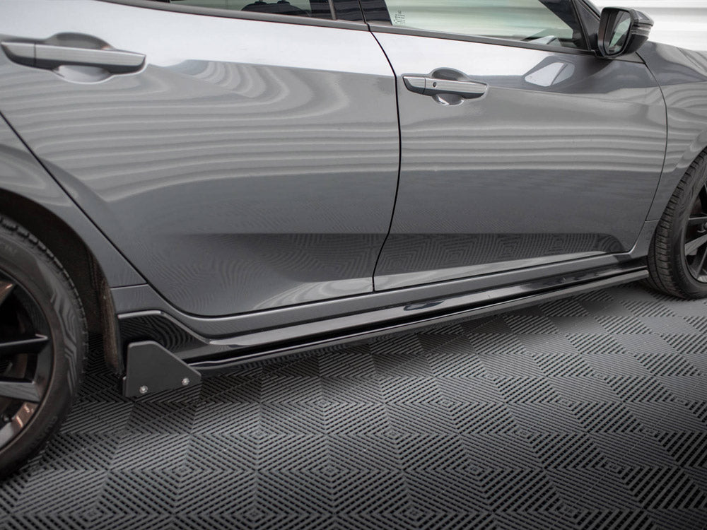 Maxton Design Side Skirts Diffusers + Flaps Honda Civic Sport Mk 10 - HO-CI-10-SPORT-SD1G+SF1B - Image 3