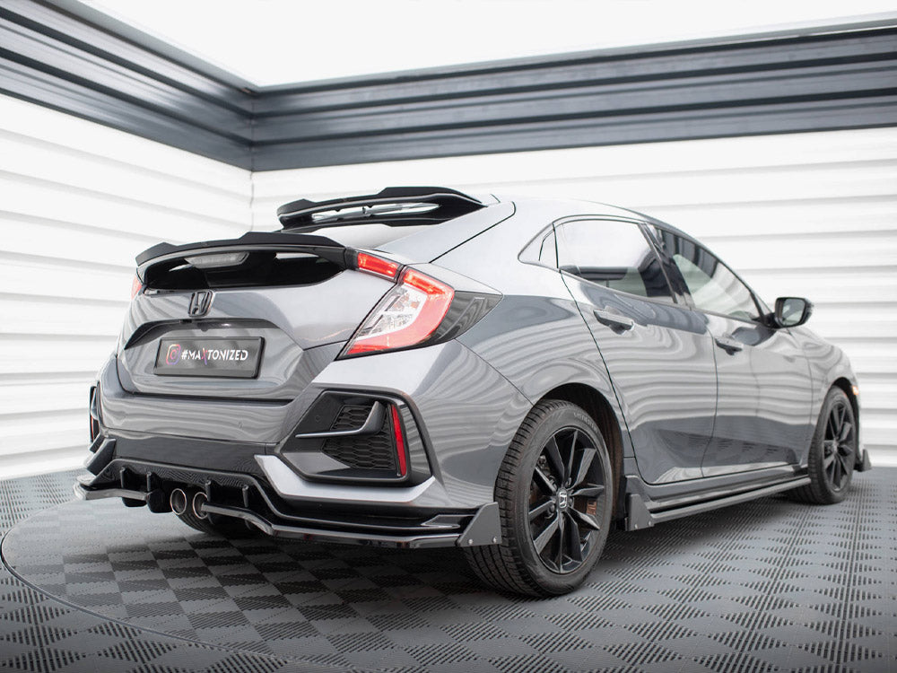 Maxton Design Rear Splitter V.1 (Vertical Bars) + Flaps Honda Civic Sport Mk10 Facelift - HO-CI-10-SPORT-RSD1G+RD1G+RSF1B - Image 2