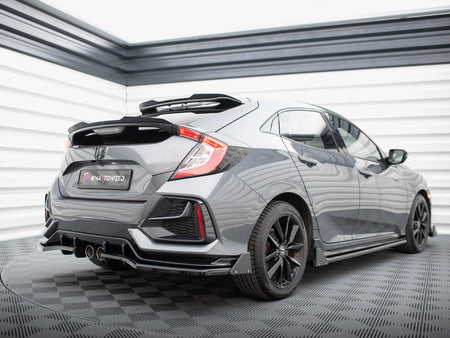 Maxton Design Rear Splitter V.1 (Vertical Bars) + Flaps Honda Civic Sport Mk10 Facelift - HO-CI-10-SPORT-RSD1G+RD1G+RSF1B - Image 2