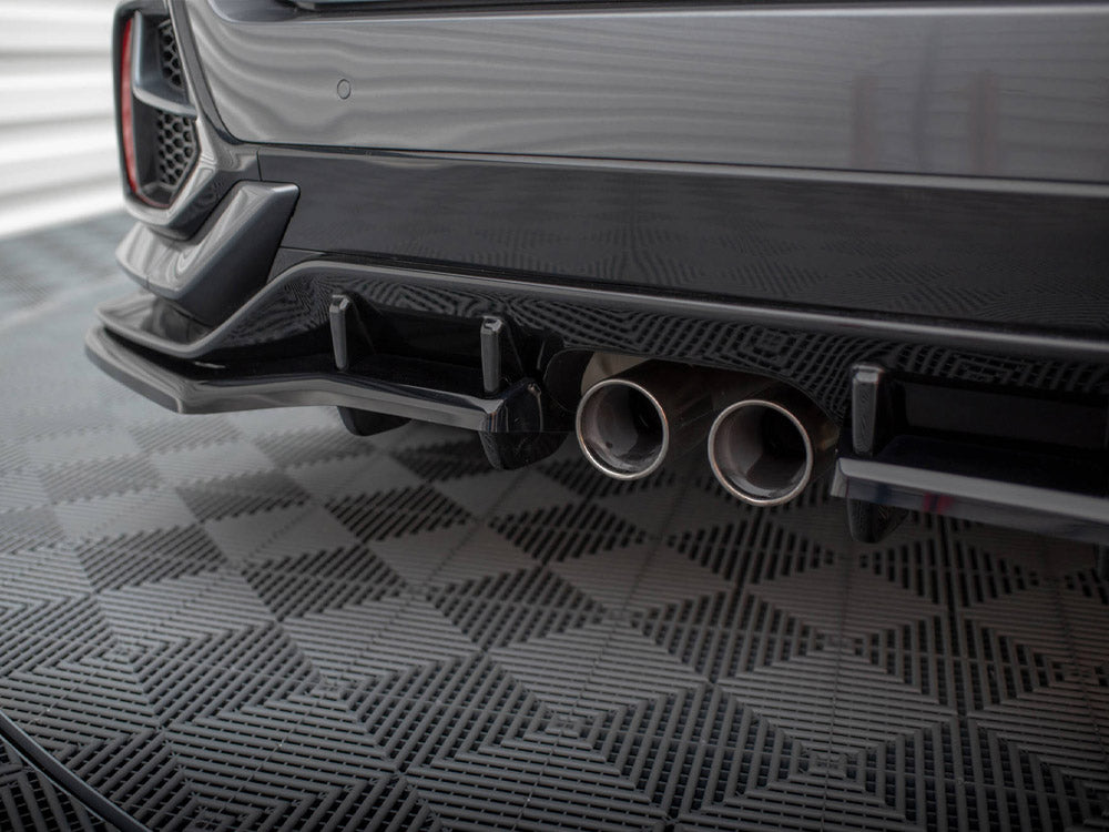 Maxton Design Rear Splitter V.1 (Vertical Bars) + Flaps Honda Civic Sport Mk10 Facelift - HO-CI-10-SPORT-RSD1G+RD1G+RSF1B - Image 3