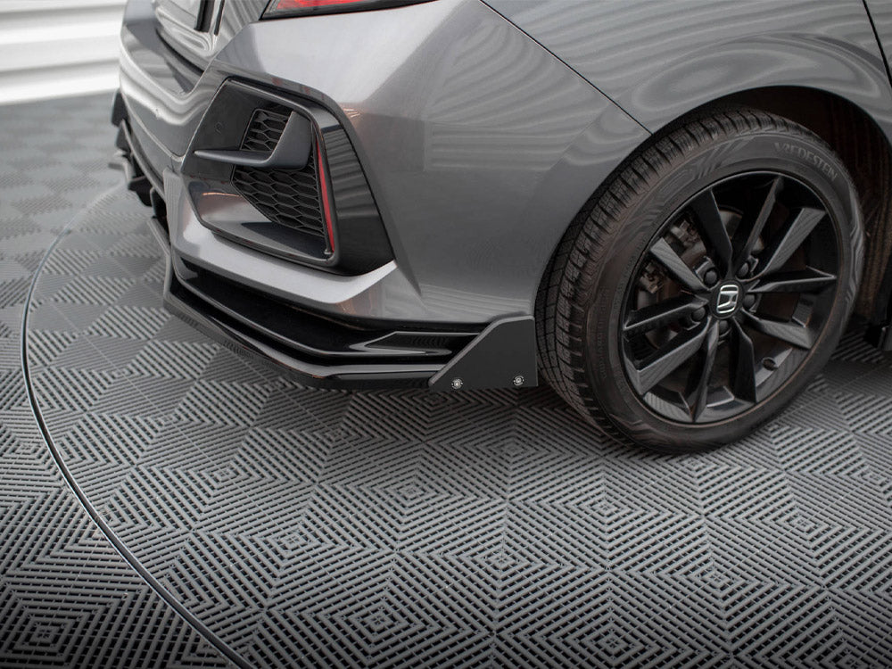 Rear Splitter V.1 (Vertical Bars) + Flaps Honda Civic Sport Mk10 Facelift