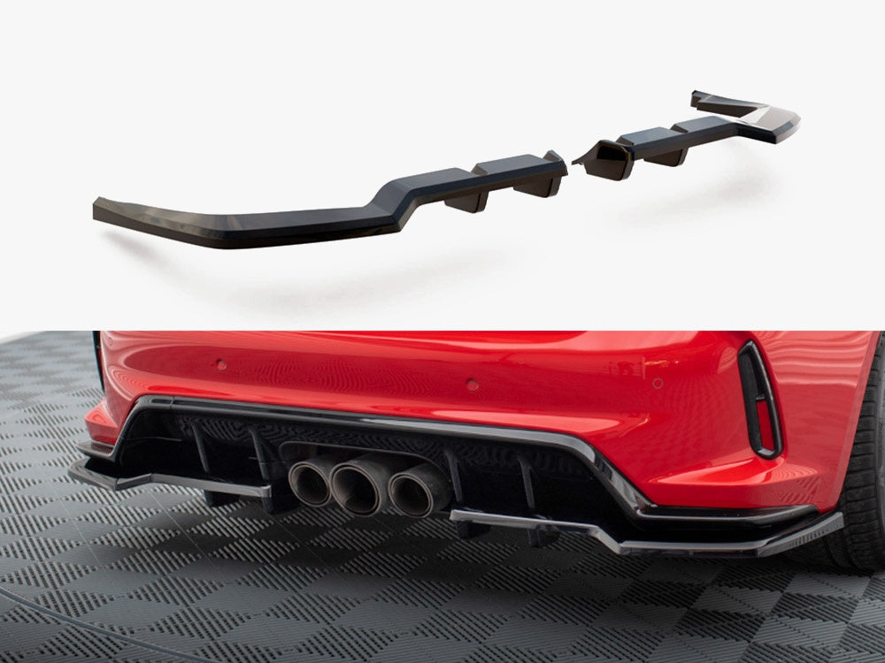 Maxton Design Central Rear Splitter (Vertical Bars) V.1 Honda Civic Type-R Mk 11 - HO-CI-11-TYPE-R-RSD1G+RD1G - Image 1