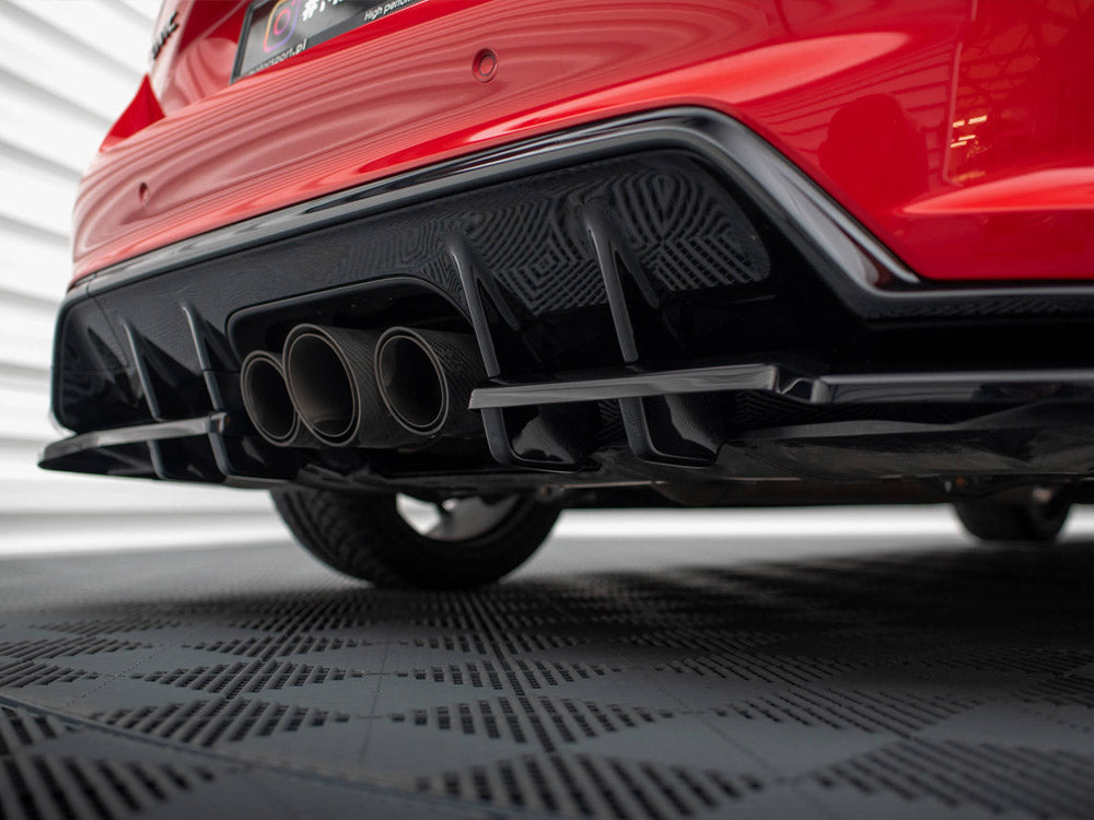 Maxton Design Central Rear Splitter (Vertical Bars) V.1 Honda Civic Type-R Mk 11 - HO-CI-11-TYPE-R-RSD1G+RD1G - Image 3