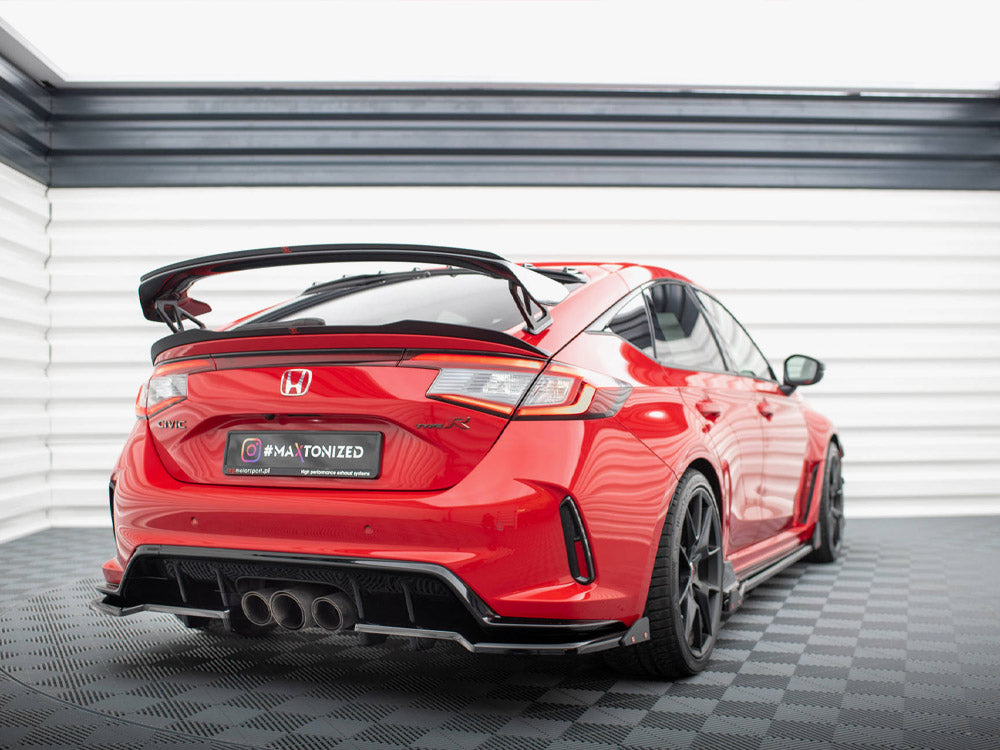 Maxton Design Central Rear Splitter (Vertical Bars) V.1 + Flaps Honda Civic Type-R Mk 11 - HO-CI-11-TYPE-R-RSD1G+RD1G+RSF1B - Image 2
