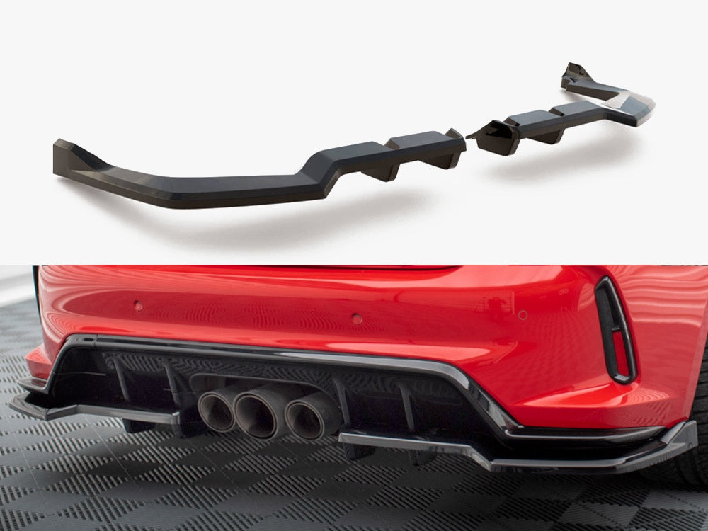 Maxton Design Central Rear Splitter (Vertical Bars) V.2 Honda Civic Type-R Mk 11 - HO-CI-11-TYPE-R-RSD2G+RD1G - Image 1