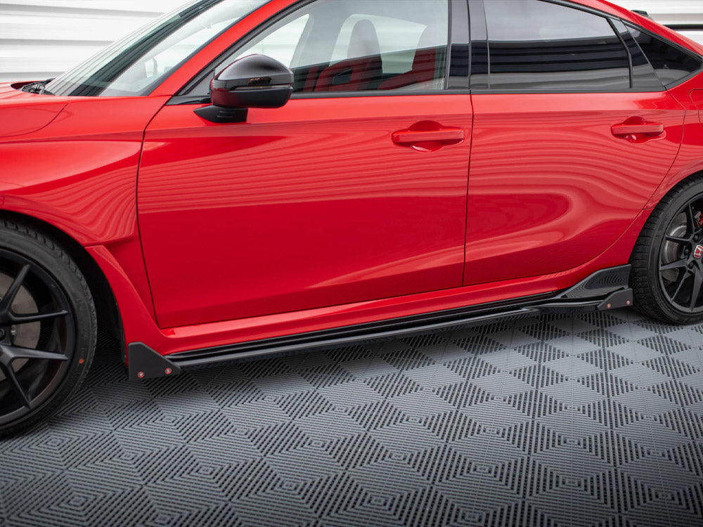 Maxton Design Side Skirts Diffusers V.1 + Flaps Honda Civic Type-R Mk 11 - HO-CI-11-TYPE-R-SD1G+SF1B - Image 3