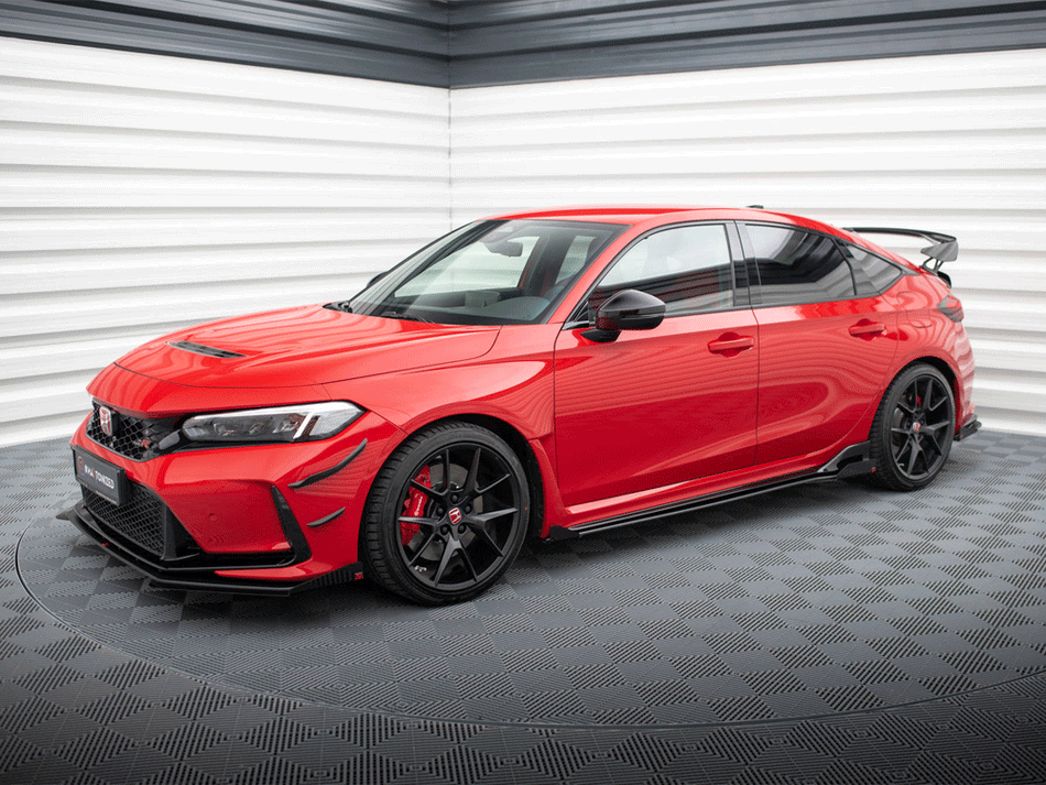 Maxton Design Street PRO Side Skirts Diffusers + Flaps Honda Civic Type-R Mk 11 - HOCI11TYPERCNC-SD1B+SF1G - Image 2