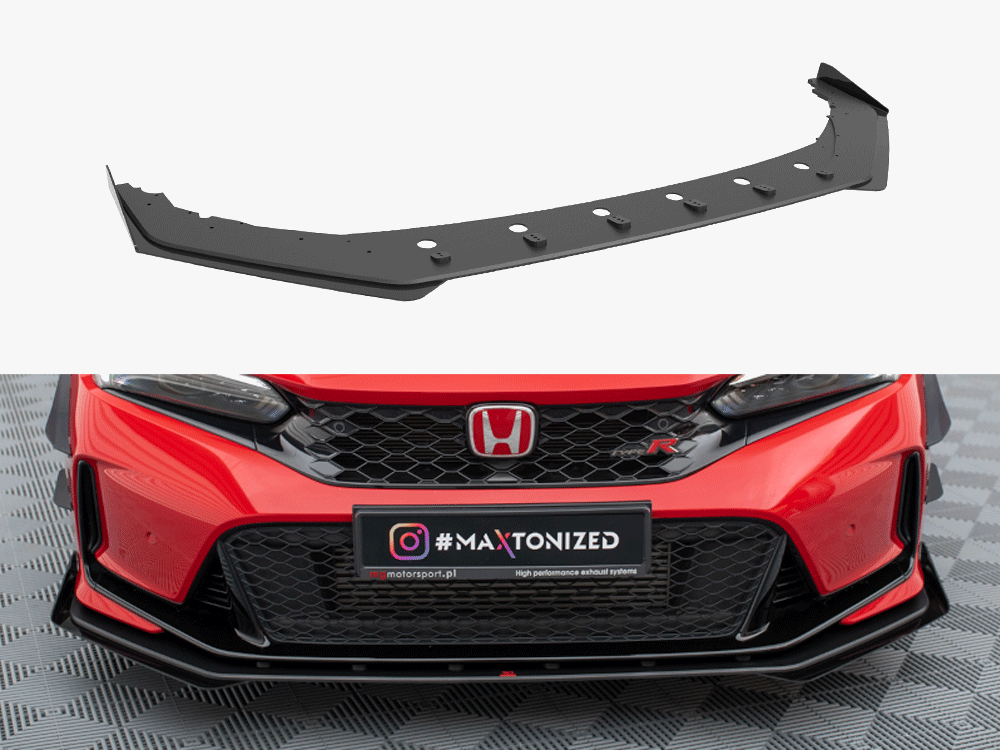 Maxton Design Street PRO Front Splitter + Flaps Honda Civic Type-R Mk 11 - HOCI11TYPERCNC-FD1B+FSF1G - Image 1