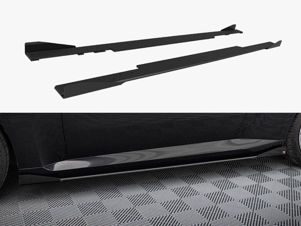 Maxton Design Street PRO Side Skirts Diffusers + Flaps BMW 2 Coupe G42 - BM2G42CNC-SD1B+SF1G - Image 1