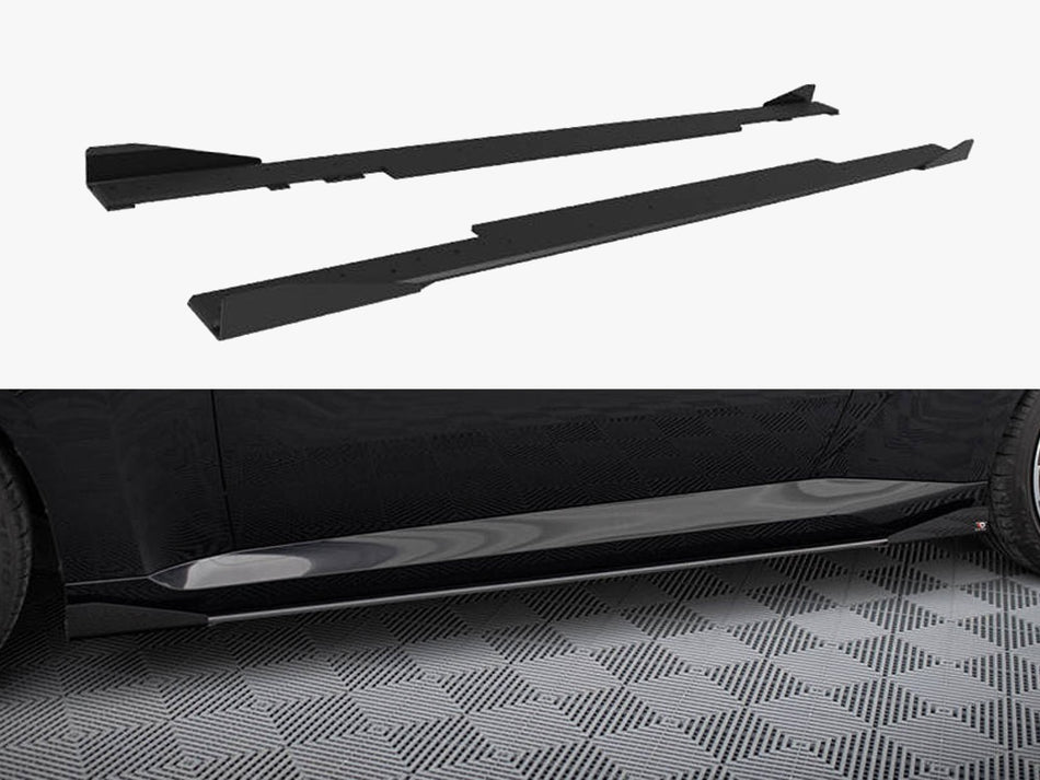 Maxton Design Street PRO Side Skirts Diffusers + Flaps BMW 2 Coupe G42 - BM2G42CNC-SD1B+SF1G - Image 1