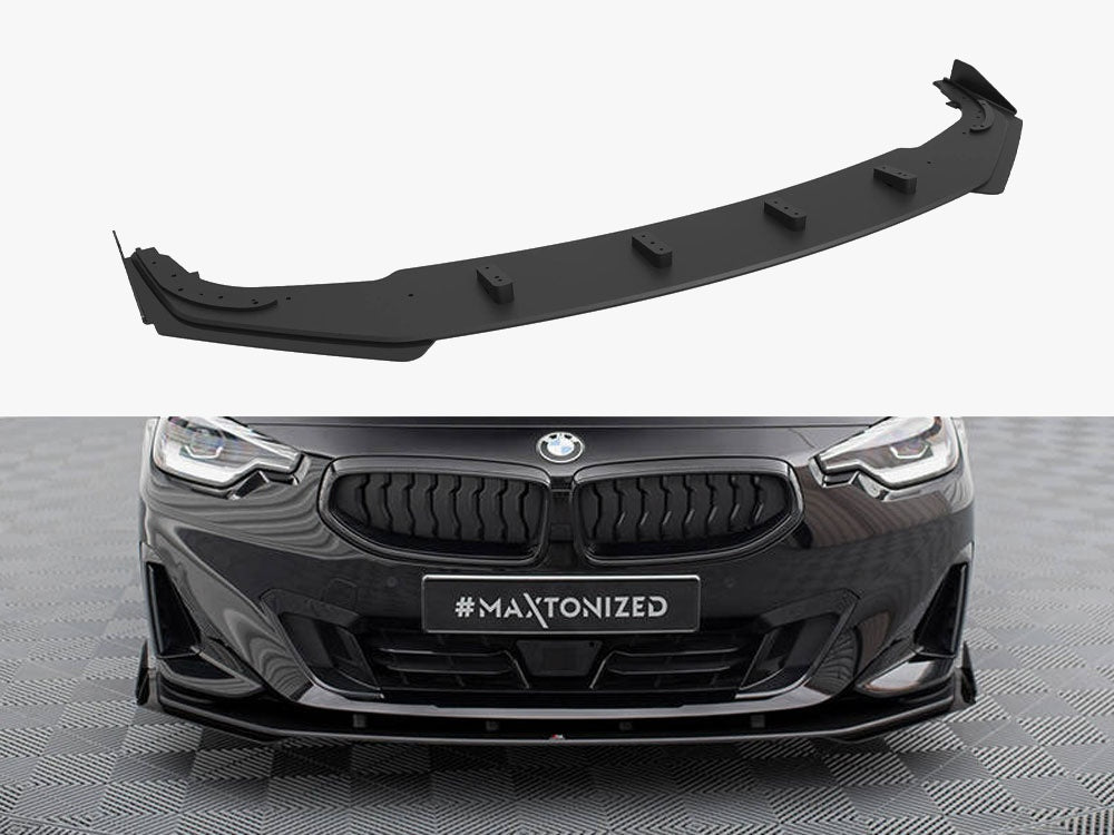 Maxton Design Street PRO Front Splitter + Flaps BMW 2 Coupe G42 - BM2G42CNC-FD1B+FSF1G - Image 1