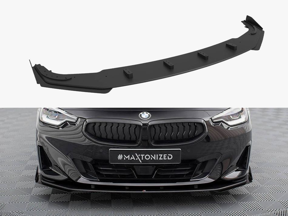 Maxton Design Street PRO Front Splitter + Flaps BMW 2 Coupe G42 - BM2G42CNC-FD1B+FSF1G - Image 1