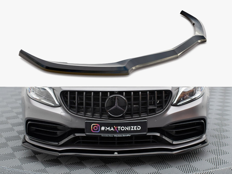Maxton Design Front Splitter V.1 Mercedes-AMG C63 Sedan / Estate W205 Facelift - ME-C-205F-63-FD1G - Image 1