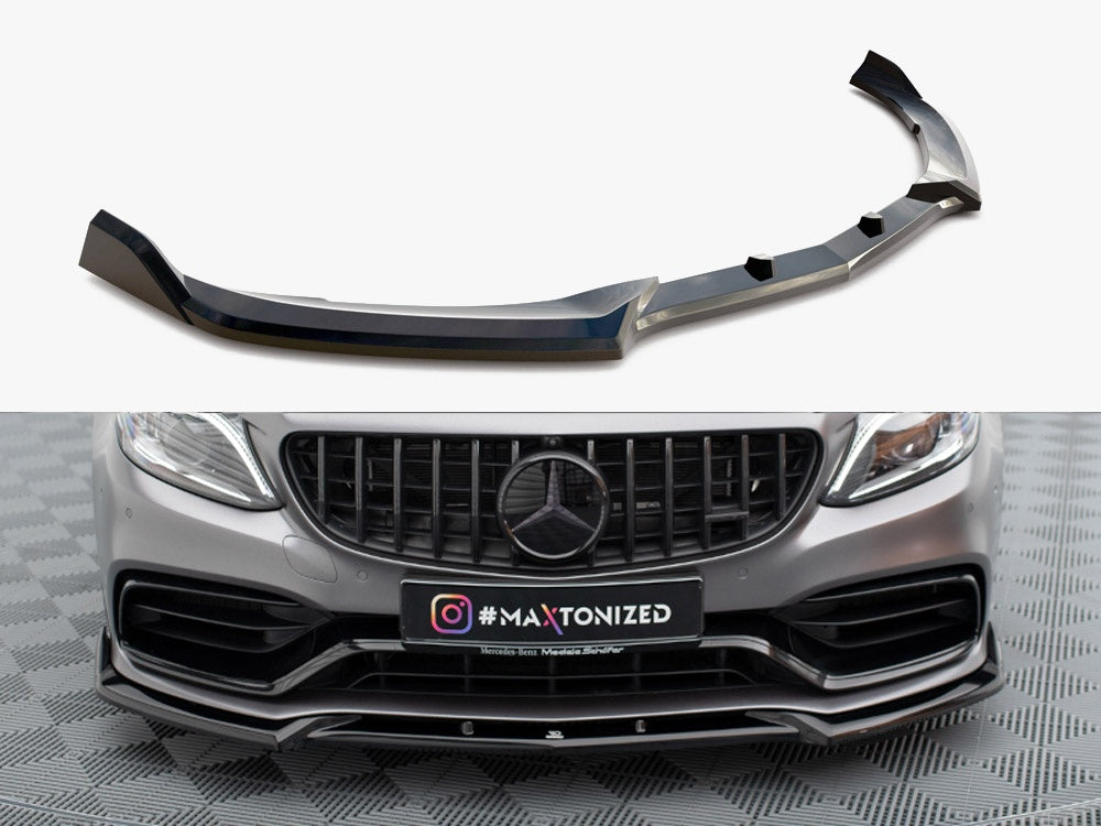 Maxton Design Front Splitter V.2 Mercedes-AMG C63 Sedan / Estate W205 Facelift - ME-C-205F-63-FD2G - Image 1
