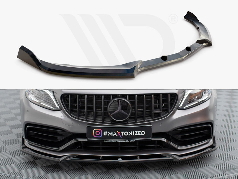 MAXTON DESIGN Front Splitter V.2 Mercedes-AMG C63 Sedan / Estate W205 Facelift