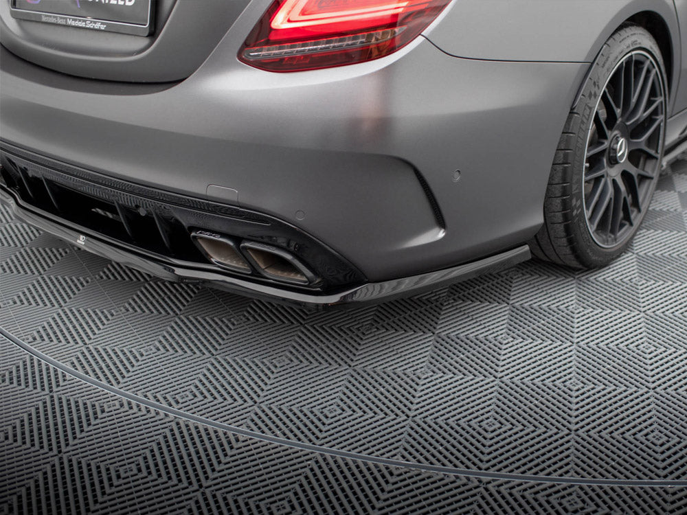 Maxton Design Rear Splitter (Vertical Bars) Mercedes-AMG C63 Sedan / Estate W205 Facelift - ME-C-205F-63-RD1G+RD2G - Image 5