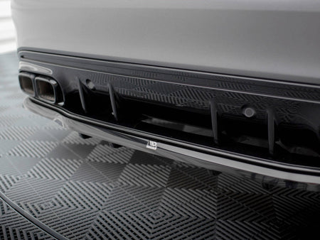 Maxton Design Rear Splitter (Vertical Bars) Mercedes-AMG C63 Sedan / Estate W205 Facelift - ME-C-205F-63-RD1G+RD2G - Image 4
