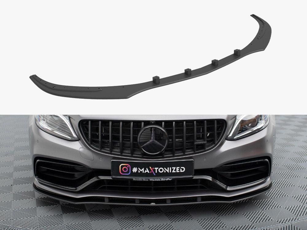 Maxton Design Street PRO Front Splitter Mercedes-AMG C63 Sedan / Estate W205 Facelift - MEC205F63CNC-FD1B - Image 1