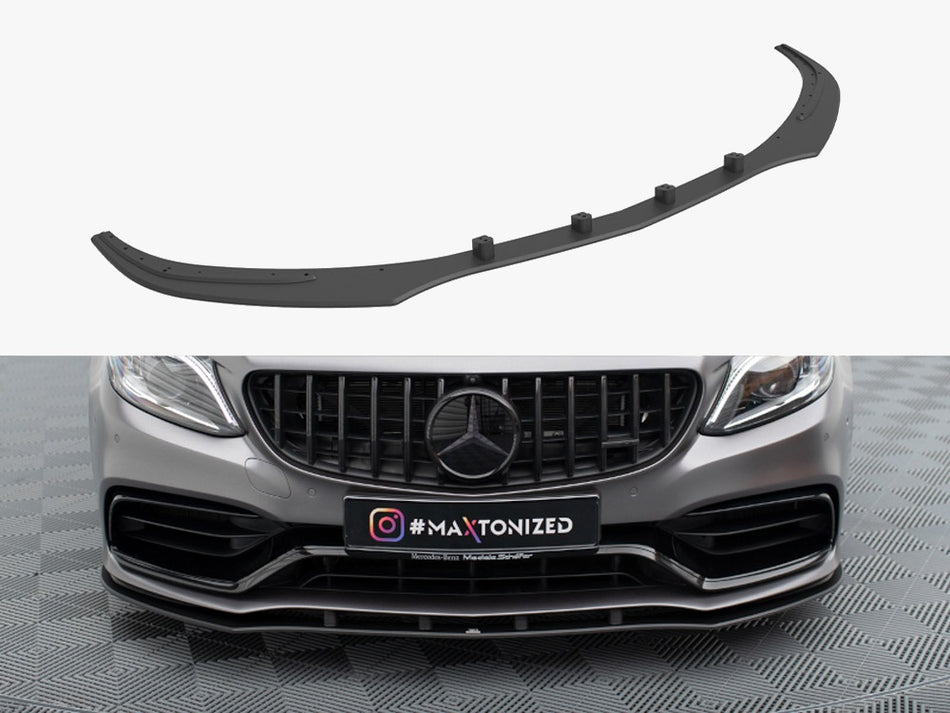 Maxton Design Street PRO Front Splitter Mercedes-AMG C63 Sedan / Estate W205 Facelift - MEC205F63CNC-FD1B - Image 1