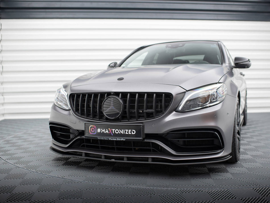 Maxton Design Street PRO Front Splitter Mercedes-AMG C63 Sedan / Estate W205 Facelift - MEC205F63CNC-FD1B - Image 2