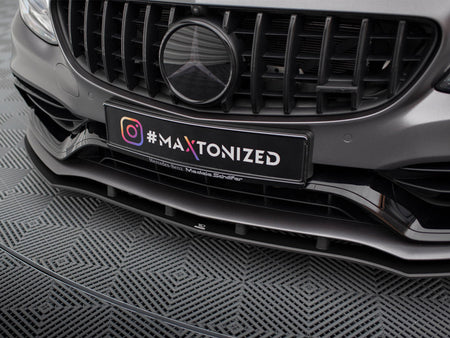 Maxton Design Street PRO Front Splitter Mercedes-AMG C63 Sedan / Estate W205 Facelift - MEC205F63CNC-FD1B - Image 4