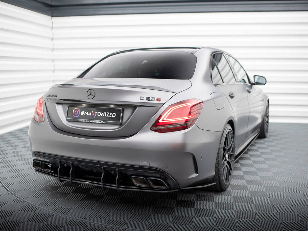 Maxton Design Street Pro Rear Side Splitters Mercedes-AMG C63 Sedan / Estate W205 Facelift - MEC205F63CNC-RSD1B - Image 2