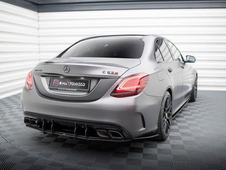Maxton Design Street Pro Rear Side Splitters Mercedes-AMG C63 Sedan / Estate W205 Facelift - MEC205F63CNC-RSD1B - Image 2