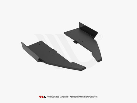 Maxton Design Street Pro Rear Side Splitters + Flaps Mercedes-AMG C63 Sedan / Estate W205 Facelift - MEC205F63CNC-RSD1B+RSF1G - Image 5