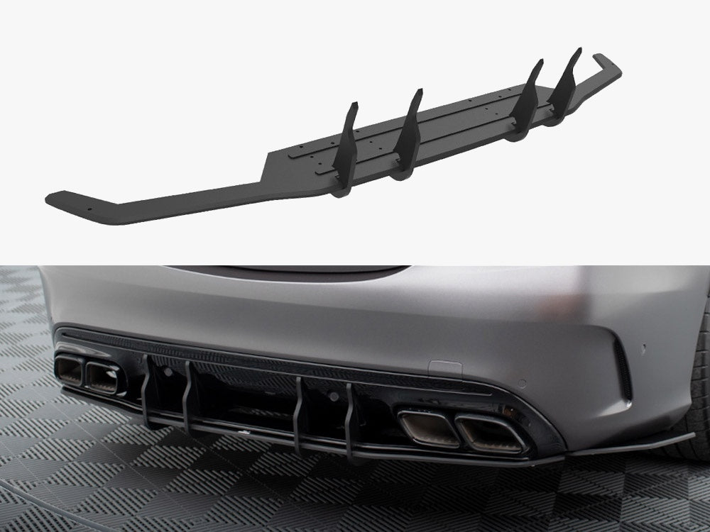 Maxton Design Street PRO Rear Diffuser Mercedes-AMG C63 Sedan / Estate W205 Facelift - MEC205F63CNC-RS1B - Image 1