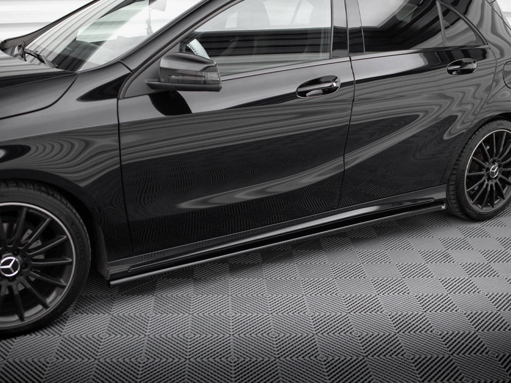 Maxton Design Side Skirts Diffusers Mercedes-Benz A AMG-Line W176 Facelift - ME-A-176F-AMGLINE-SD1G - Image 3