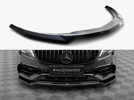 Maxton Design Front Splitter V.1 Mercedes-Benz A AMG-Line W176 Facelift - ME-A-176F-AMGLINE-FD1G - Image 1