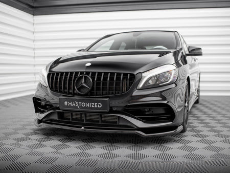 Maxton Design Front Splitter V.1 Mercedes-Benz A AMG-Line W176 Facelift - ME-A-176F-AMGLINE-FD1G - Image 2