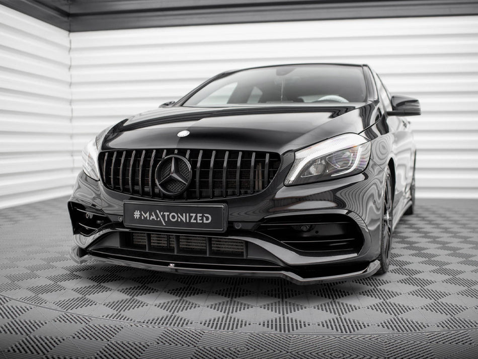 Maxton Design Front Splitter V.1 Mercedes-Benz A AMG-Line W176 Facelift - ME-A-176F-AMGLINE-FD1G - Image 2