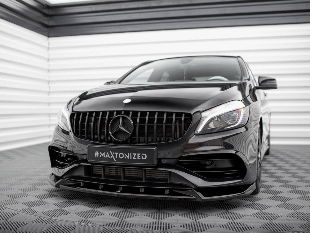 Maxton Design Front Splitter V.2 Mercedes-Benz A AMG-Line W176 Facelift - ME-A-176F-AMGLINE-FD2G - Image 2