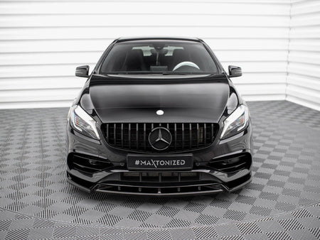 Maxton Design Front Splitter V.2 Mercedes-Benz A AMG-Line W176 Facelift - ME-A-176F-AMGLINE-FD2G - Image 3