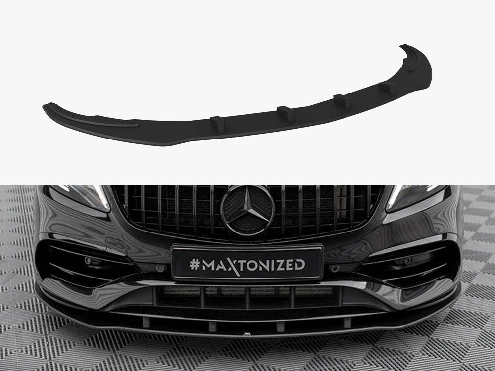 Street PRO Front Splitter Mercedes-Benz A AMG-Line W176 Facelift - Black-Red