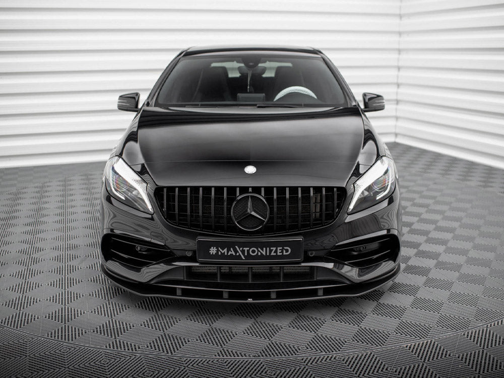 Street PRO Front Splitter Mercedes-Benz A AMG-Line W176 Facelift - Black-Red