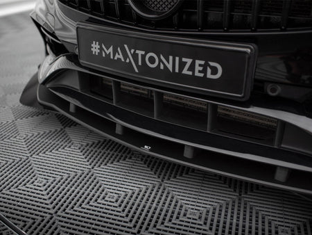 Maxton Design Street PRO Front Splitter + Flaps Mercedes-Benz A AMG-Line W176 Facelift - MEA176FAMGLINECNC-FD1B+FSF1G - Image 4